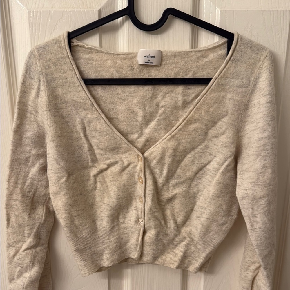 Wilfred Cream V-Neck Sweater